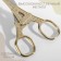 Scissors for needlework "Tower", 5.5 ", 14 cm, gold color
