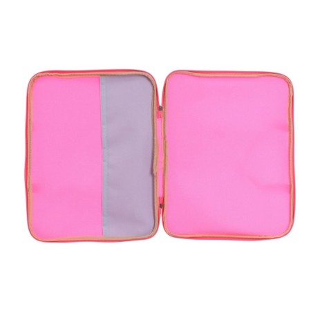 Folder with handles textile A4, 360 x 270 x 20 mm, inner pocket Calligrata, "office" 1Sh421, pink-4