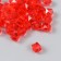 Plastic beads "Crystal polyhedron. Red" Transparent set of 20 g 1x1x1 cm
