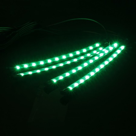 Salon backlight 12 LED-5050, 22 cm, remote control, light music, multicate RGB, 4 pcs