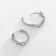 Cooping earrings Xuping satellite, white color in silver, d = 1.5 cm