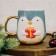 New Year! New Year's ceramic Penguin mug, 600 ml, blue color
