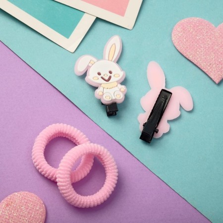 Hair set "Ariadne" (2 elastic bands, 2 clamps) Bunny-2
