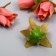 Budon on the leg for decoration "Rosa Mondial" dust pink 1.7x3 cm