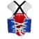 Victor (tread) for thakvondo, bilateral, red and blue, size 0