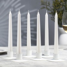A set of antique candles, 1.9x 20 cm, 6 pieces, mother -of -pearl metallic