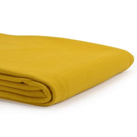 A mustard blanket with a contrasting edging Essential, size 230x250 cm-6