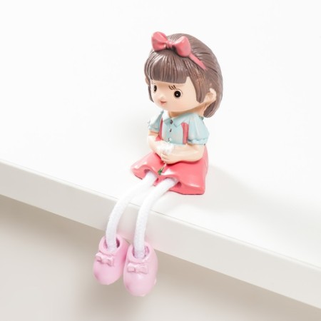 Souvenir Polystone "Baby/Baby with a Flower" Long legs mix 10.5x3x3.5 cm-2