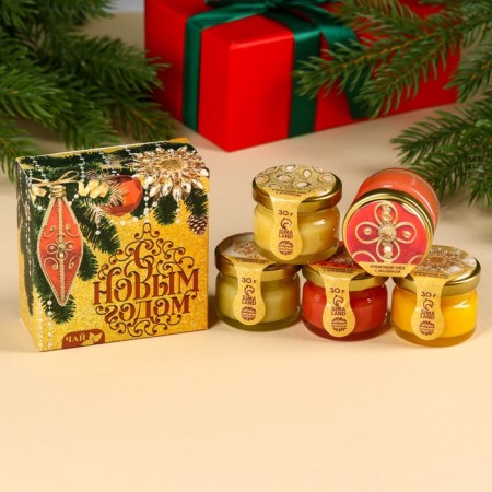 New Year's gift "Happy New Year": tea, cream-make-2