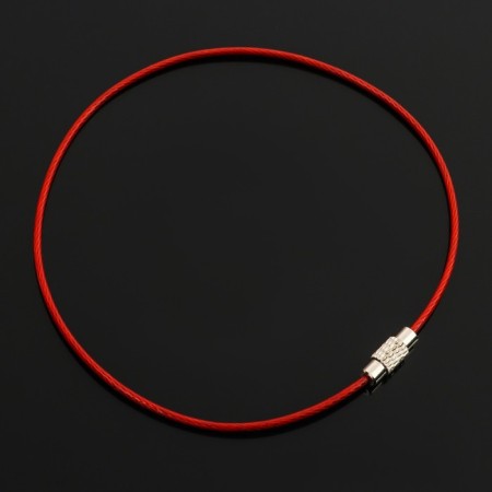 TORSO keychain, steel cable, 25 cm, red-1