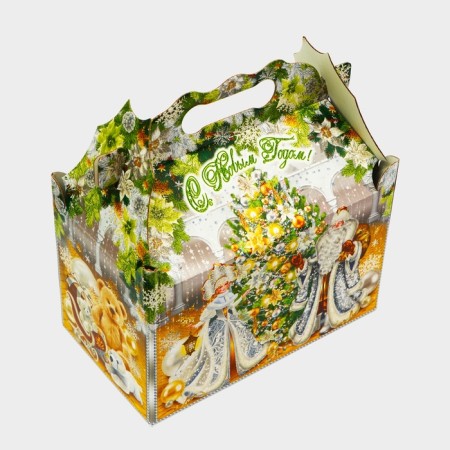 New Year. Gift box New Year's casket "New Year charm" 21.2 x 12.3 x 22.6 cm.-2