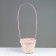 Wicker basket (bamboo), 18 x 15 x 50 cm, white-pink