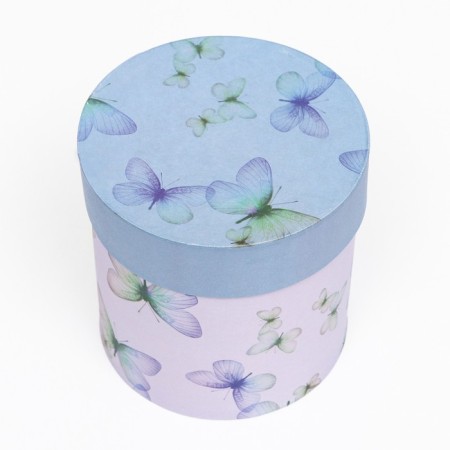 Set of round boxes 5V1 "butterflies", 25 × 25 –15 × 15 cm-3