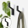 Furniture hook Cappio tranquility, one -rot, black color
