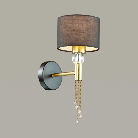 Bra Santiago, E27, 1x60W, Antique brass color, black-3