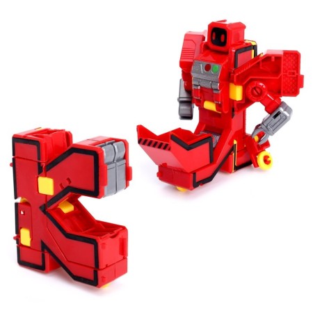 Set of robots "alphabet", transformed, 7 pieces, gather in 1 robot-8