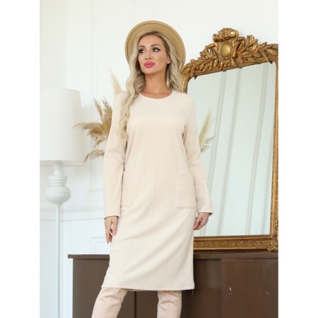 Female dress, size 52, milk color-4
