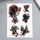 Tattoo on the body color "hawk/weapon" mix 15x11 cm