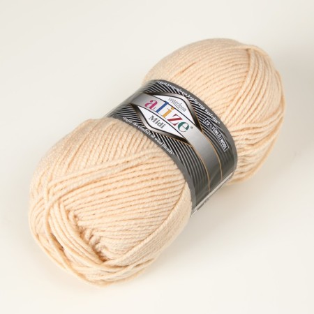 Yarn "Superlana Midi" 25% wool, 75% acrylic 170m/100g (310 honey)-1
