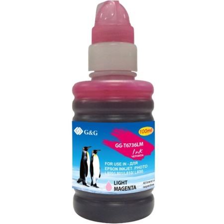 Ink G&G GG-T6736LM, for Epson L800/L805/L810/L850, 100ML, light purple-1