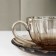 Tea steam glass "Smoke", 2 items: a cup 200 ml, a saucer