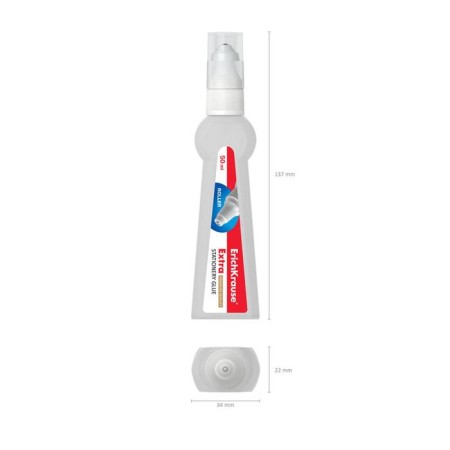 Clean Cleaner Cleaner Erichkrause, 50 ml, with a roller application, is suitable for paper, cardboard and fabric, frost-resistant-5