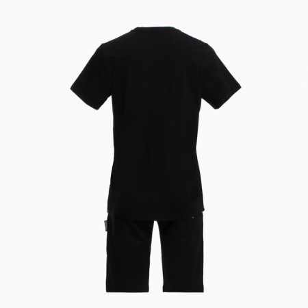 Male suit (T -shirt/shorts), black color/print mix, size m-10