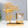 Summary metal, glass for 1 candle "Bird on a tree" D-5 cm, gold 8x15x17.5 cm