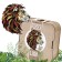 Wooden, figured puzzle Ewa "Leo", 41x37 cm