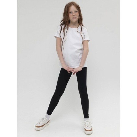 Pants for girls, height 146 cm, black color-3