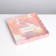 Cookie box, confectionery packaging with PVC lid, “stone”, 21 x 21 x 3 cm