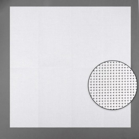 Embroidery canvas, No. 11, 50 × 50 cm, white color
