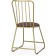 Stol on a metal frame lyrion metal/velor, gold/cocoa 44x52x86 cm