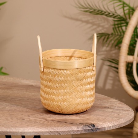Wicker basket, from bamboo 15x15x20 cm