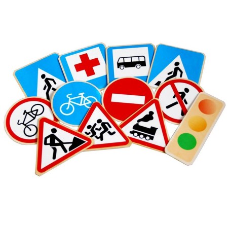 Set of half "traffic signs"-1
