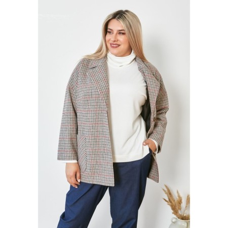 Female jacket, size 56, gray-brown color-1