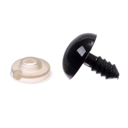 Screw eyes with plugs, set of 20 pcs., Size 1 pc. - 1.4 cm, black color-1
