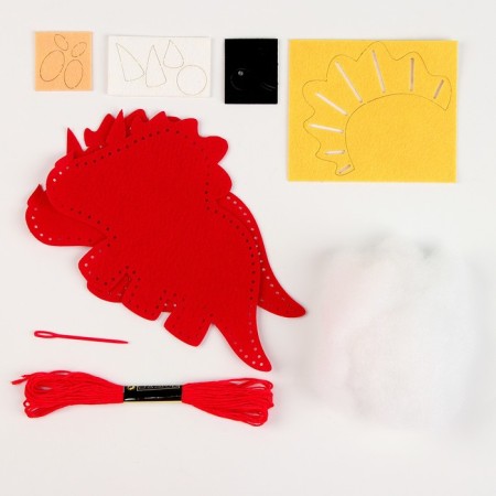 A set to create a toy made of felt "Smiling dinosaurus"-1