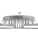 Causteen with PDU 1095/6+3wt LED 342W Dimmer white 75x75x12 cm Bayerlux