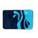 A set of bathroom mats "Simon", 2 pcs: 50 x 80 cm, 55 x 55 cm, blue color