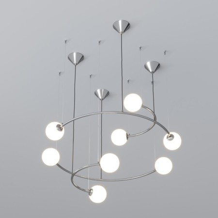 Suspended lamp with glass lactations BROOK, 5W, G9, 89x84x120 cm-3