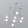 Suspended lamp with glass lactations BROOK, 5W, G9, 89x84x120 cm