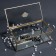 Mountains organizer for storage, with a lid, glass, with a mirror -bottom, 1 section, 21.5 × 10.5 × 7.5 cm, the color is transparent/copper