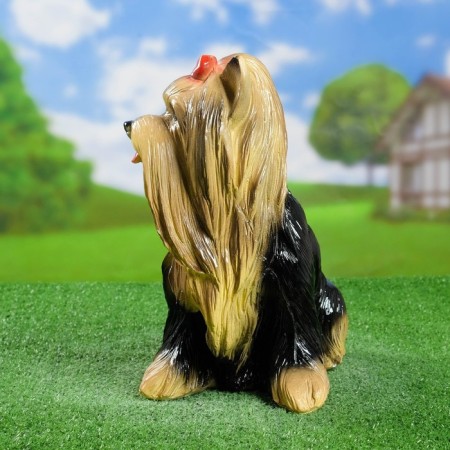Garden figure "Yorkshire Terrier Singing" Big 30x20x35cm-5