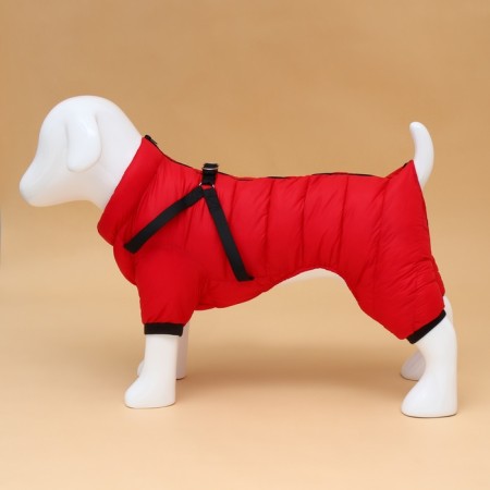 Kombinson for dogs with a slope "Moden", size 20 (DS 36, OG 56, Osh 41 cm), red-2