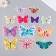 Butterflies cardboard "abstraction" set 12 pcs h = 4-10 cm on magnet