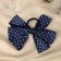 Hair elastic band "Schoolgirl" Bant White Golly, 14 cm, white-blue
