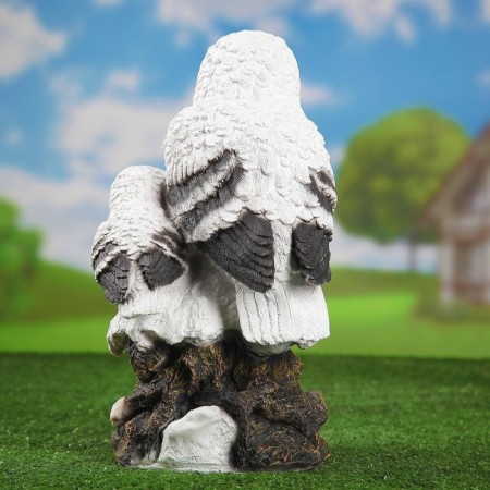 Garden figure "Polar Owls" 19x20x38cm-2
