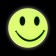 Reflective stickers "Smile", D = 5 cm, 4 pcs on the sheet, yellow color