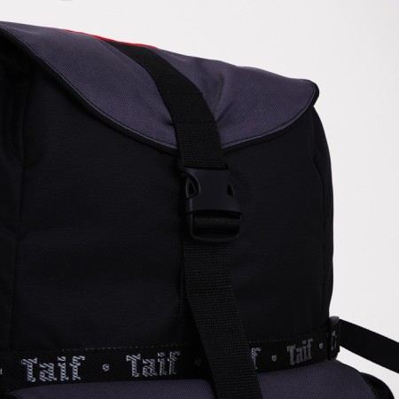 Tourist backpack on the valve, TAIF, 65 l, 3 external pockets, black/gray color-3